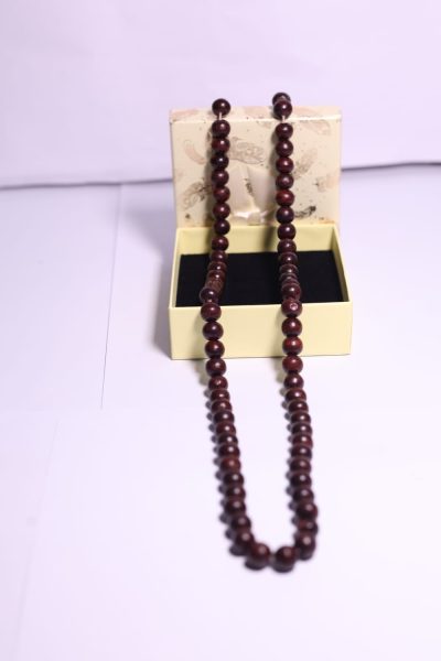A DIVINE BLACK EBONY WOOD KARUNGALI MALA