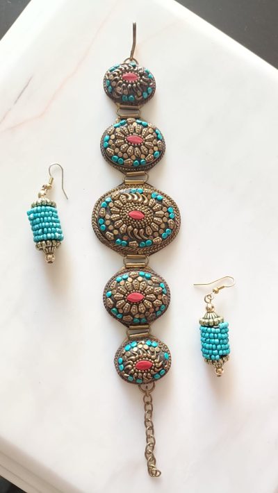 Antique n unique bracelet n earrring for her and him